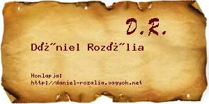 Dániel Rozália névjegykártya